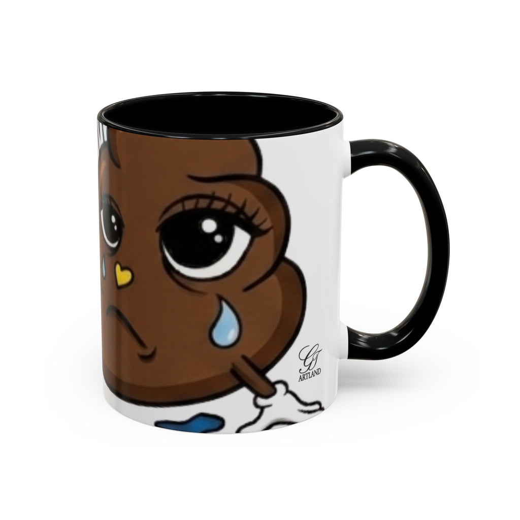 Sad Poop Emoji Coffee Mug – Funny Cute Collectors Novelty Accent Mug (11/15oz) by GT Artland