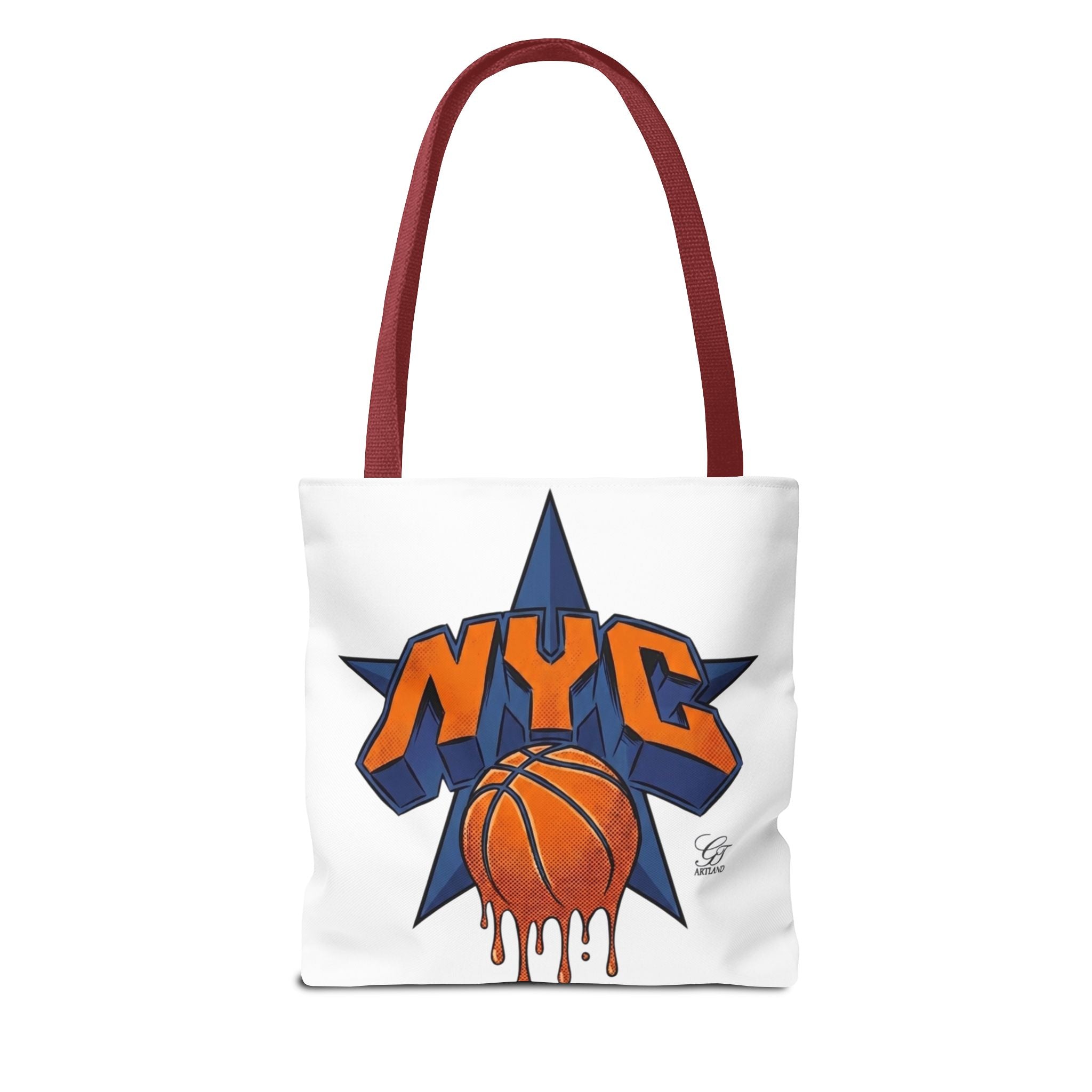 NYC Dripping Basketball Tote Bag | City Basketball Design by GT Artland