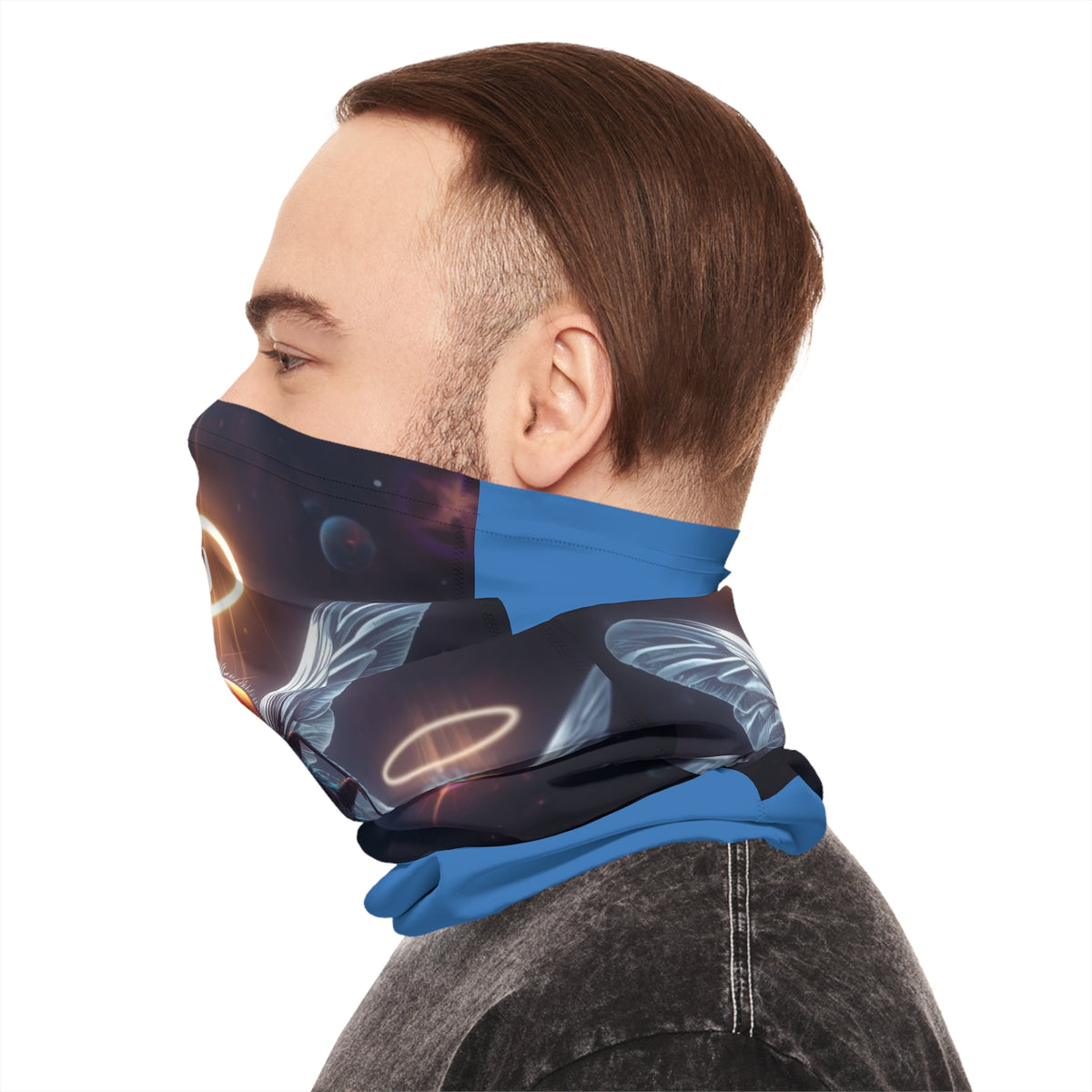 UFO Halo Insect lightweight neck gaiter | sci-fi bug design, space wings