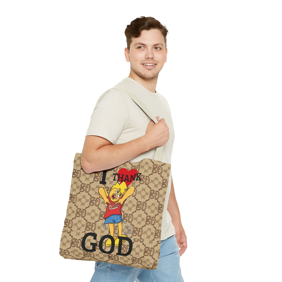 I  Thank God Tote Bag | URBAN CARTOON BY GT ARTLAND