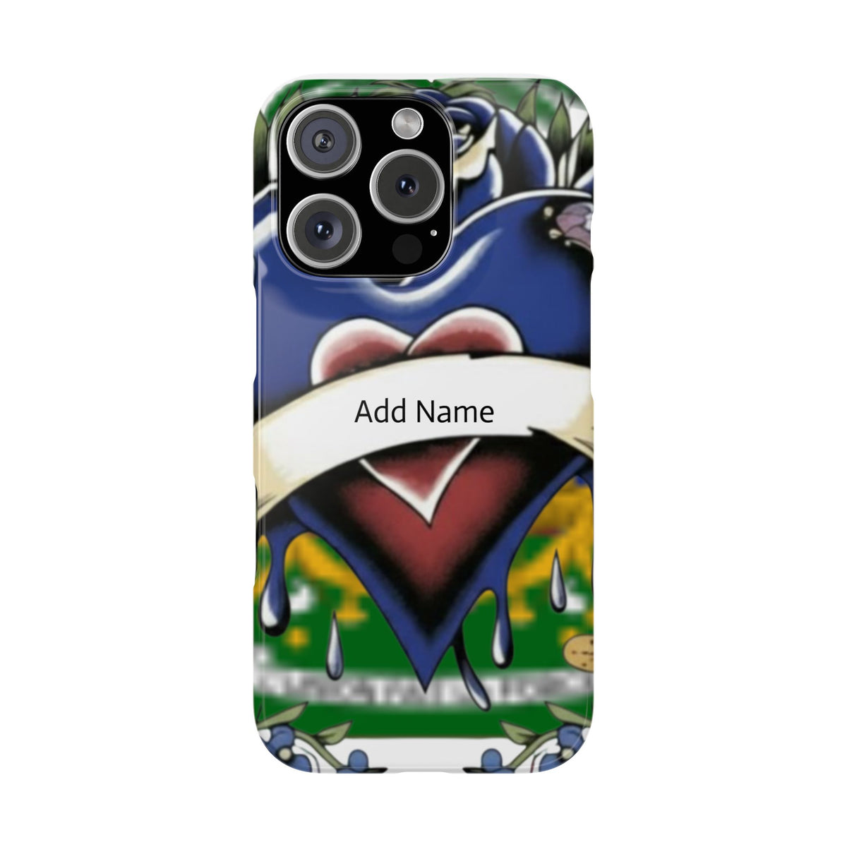 Blue Rose Garden Urban Styled Illustration Slim Phone Case |  by GT Artland