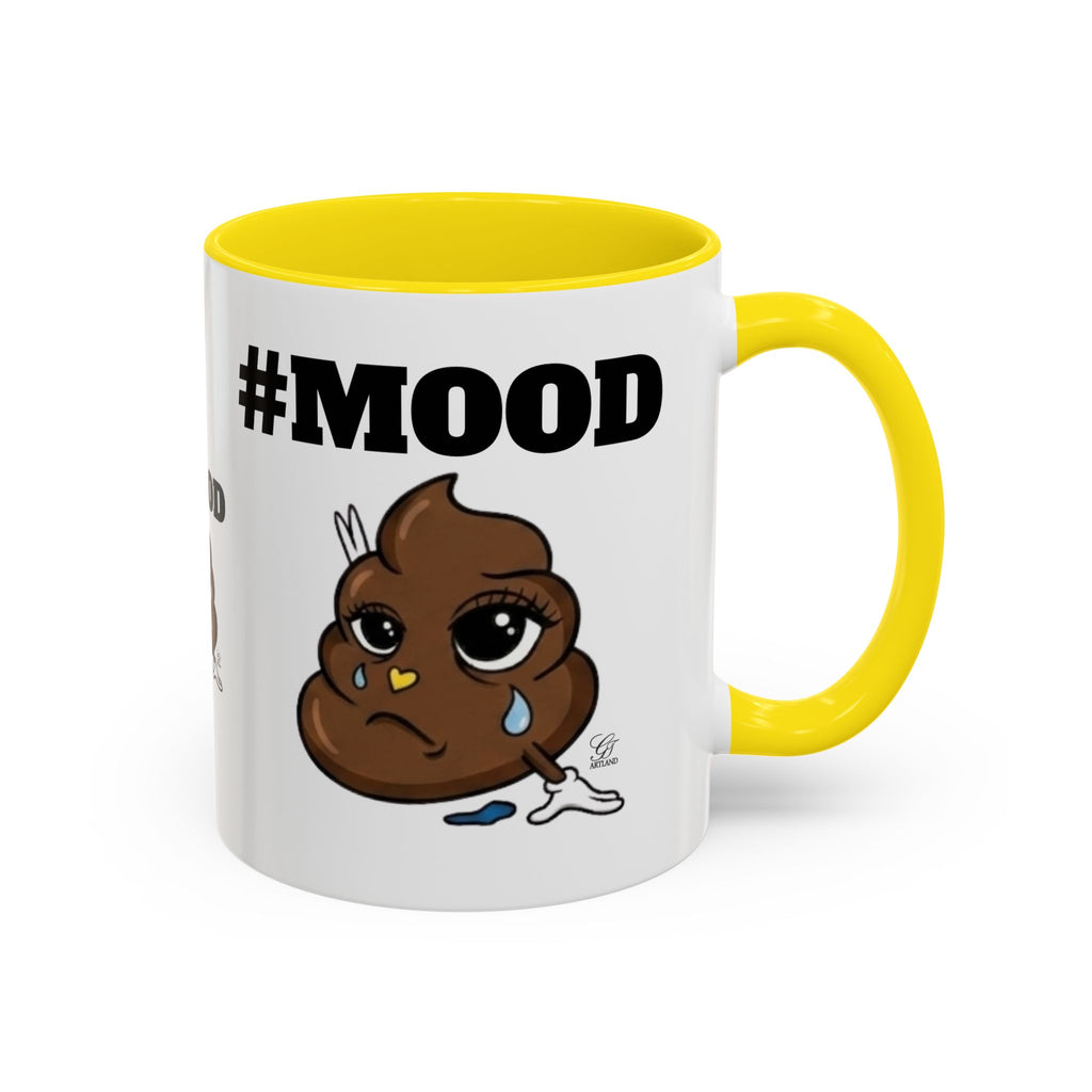 #MOOD Winnie without the poo Funny Poop Emoji Accent Coffee Mug – 11/15oz Novelty Gift by GT Artland
