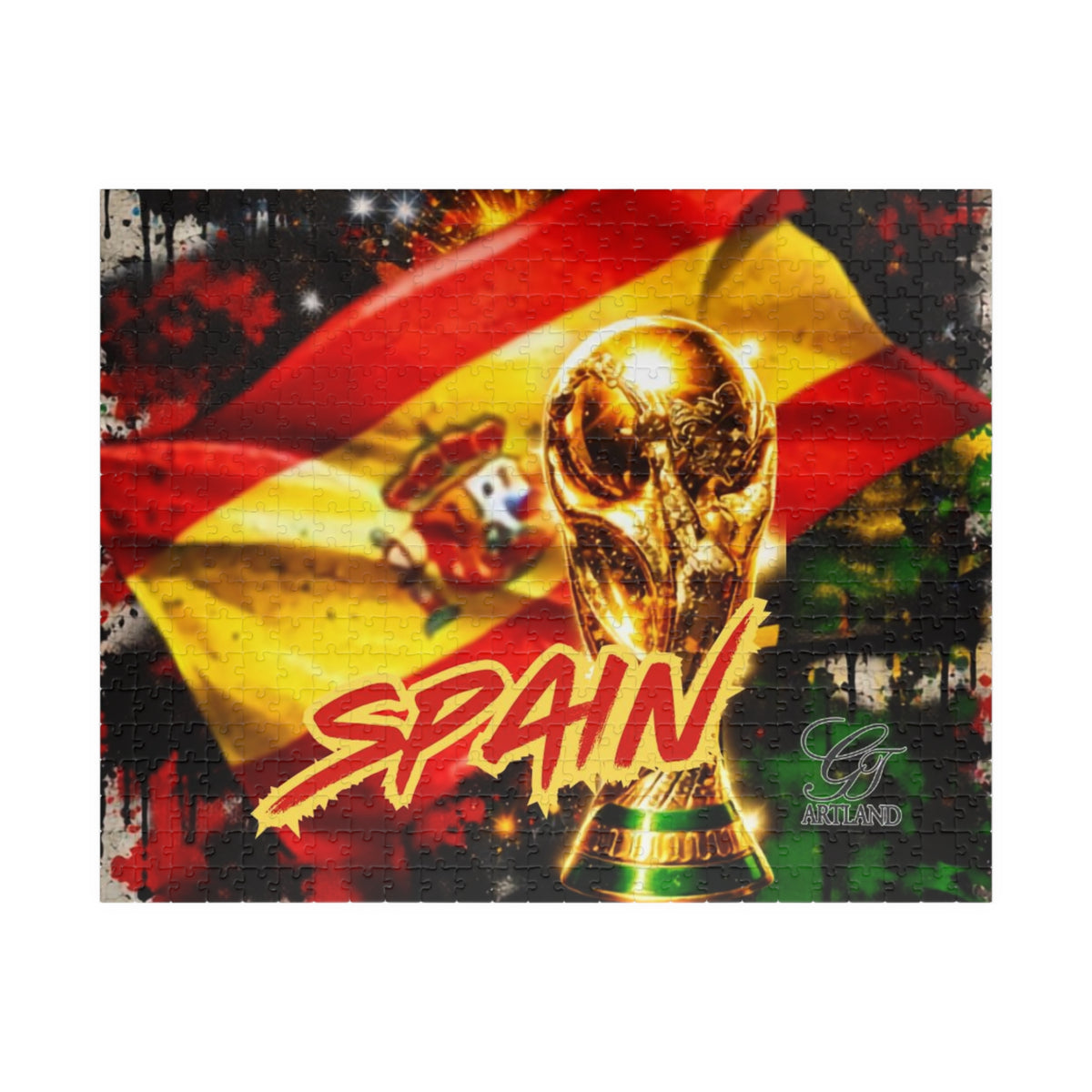 Spainard Golden Trophy Sports Puzzle Drip by GT Artland