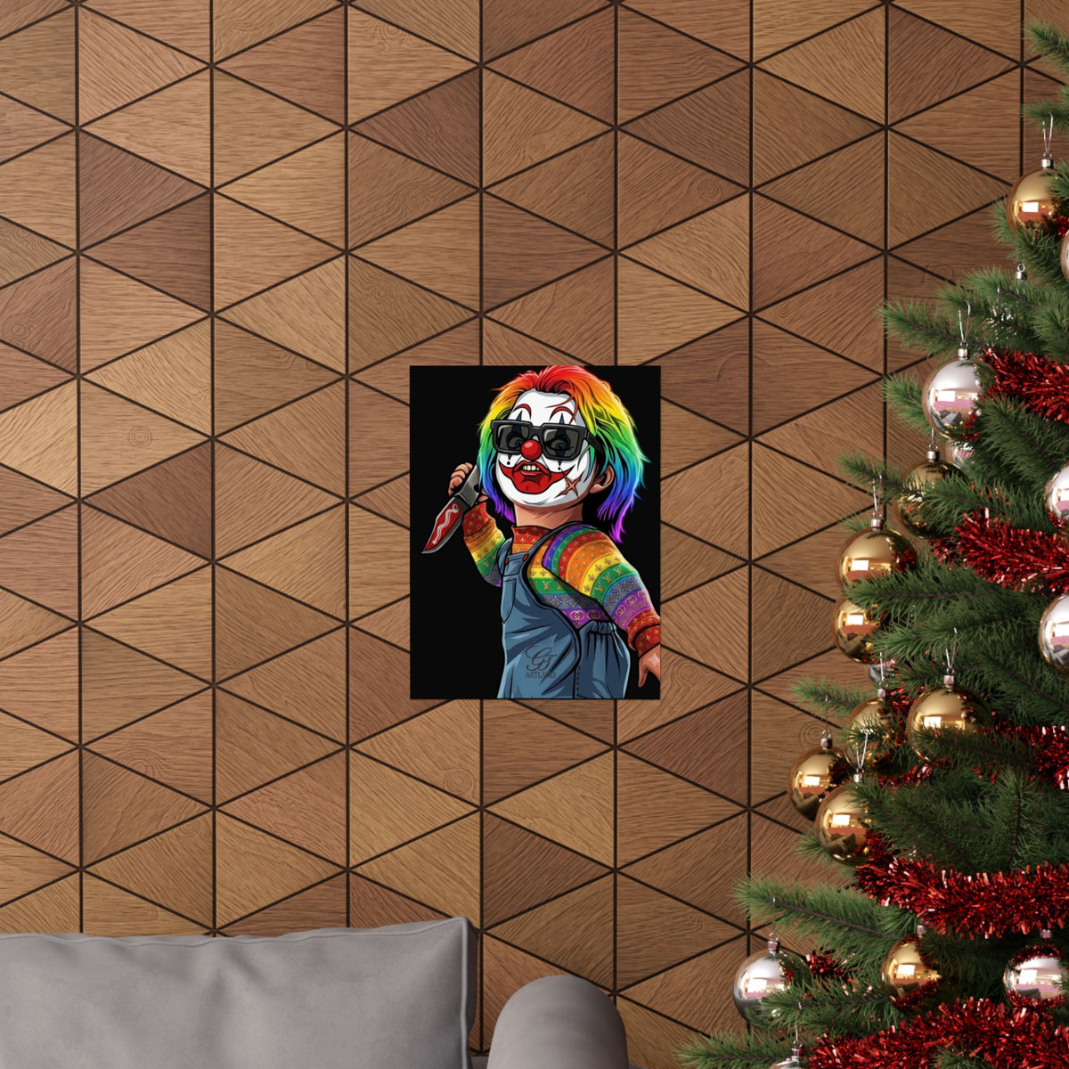 Rainbow Slasher Urban Designer Horror Matte Vertical Posters by GT Artland