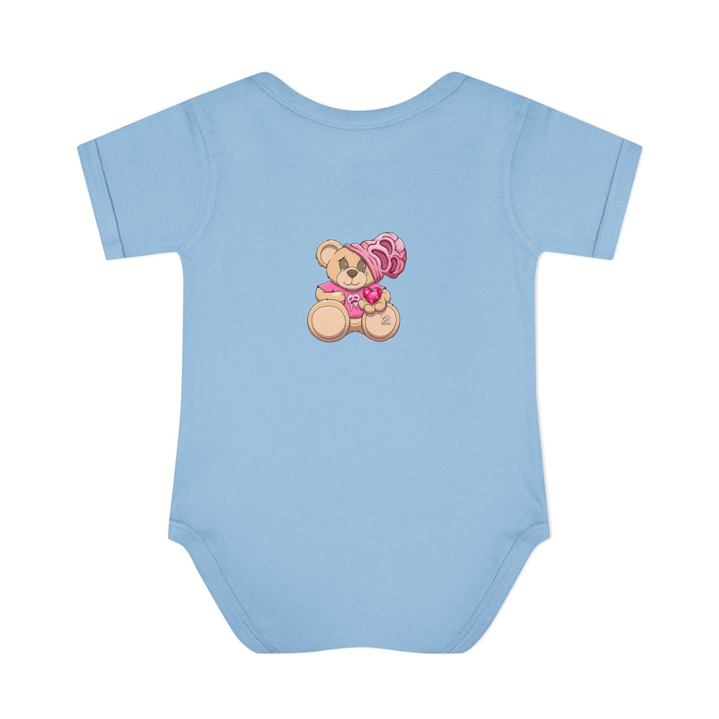 Pink Heart Teddy Bear Infant Bodysuit by GT Artland