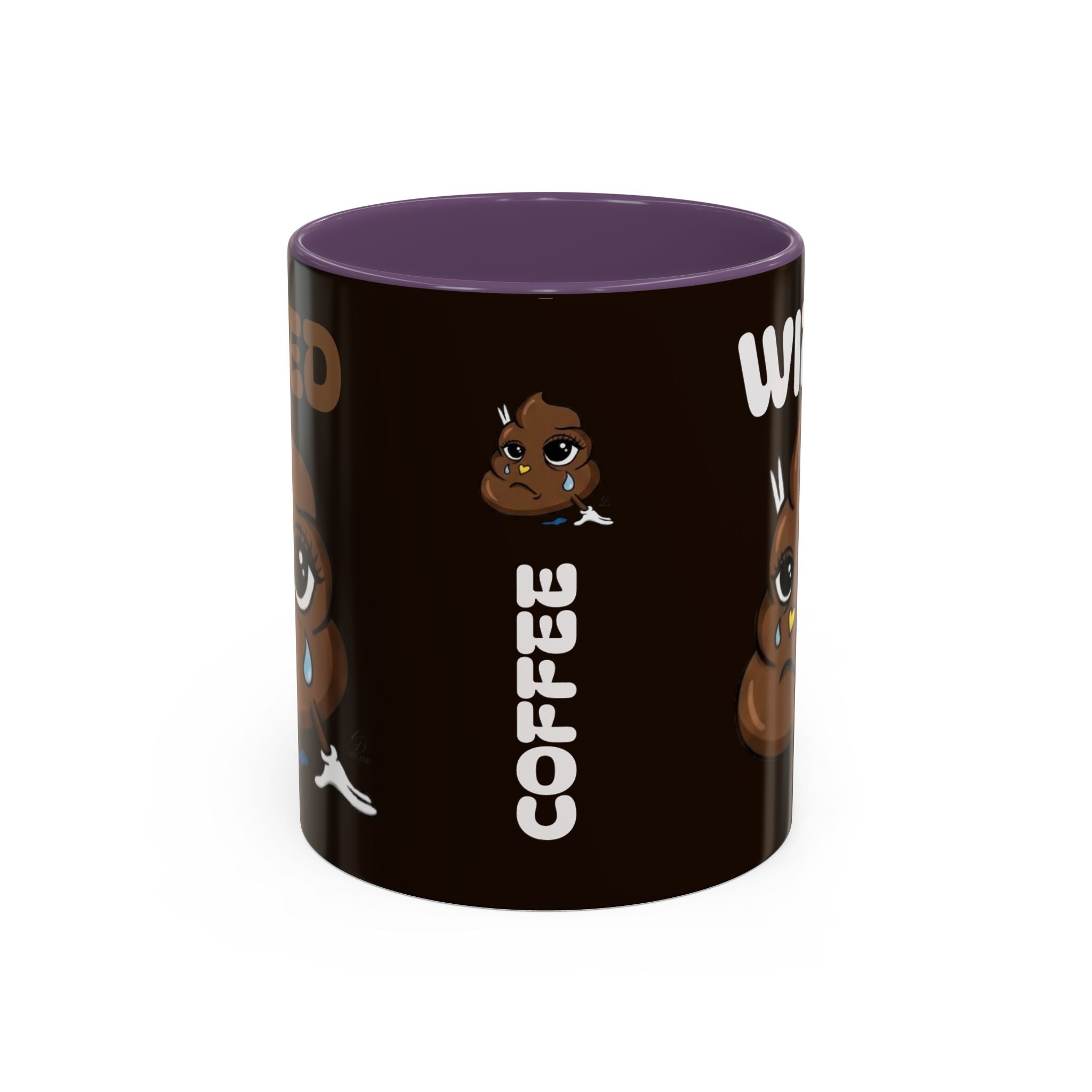 Coffee Mug - "Wired" Cute Poop Emoticon Design (11/15 oz) by GT Artland