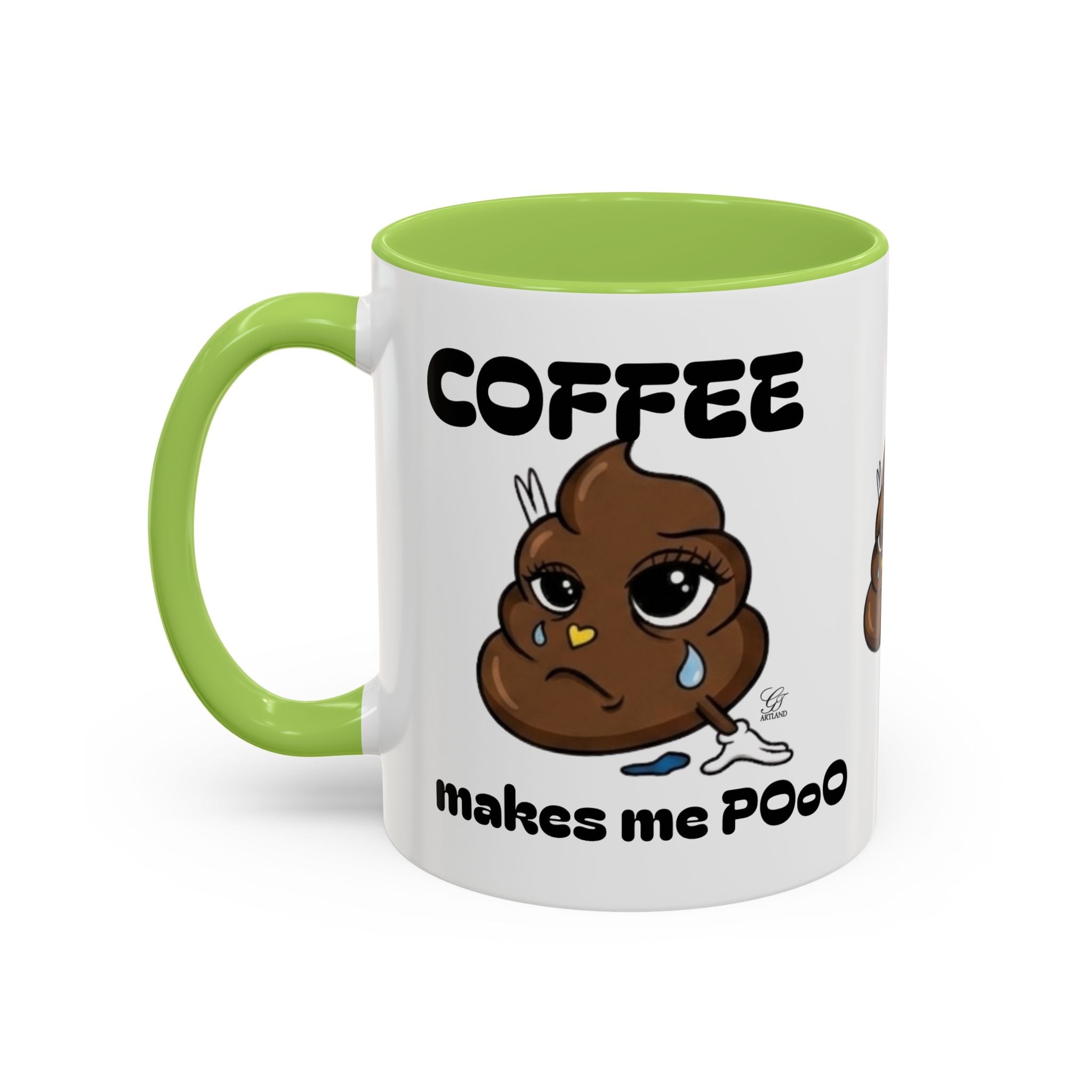 Coffee Mug — "Coffee Makes Me Pooo" Funny Novelty Accent Mug by GT Artland