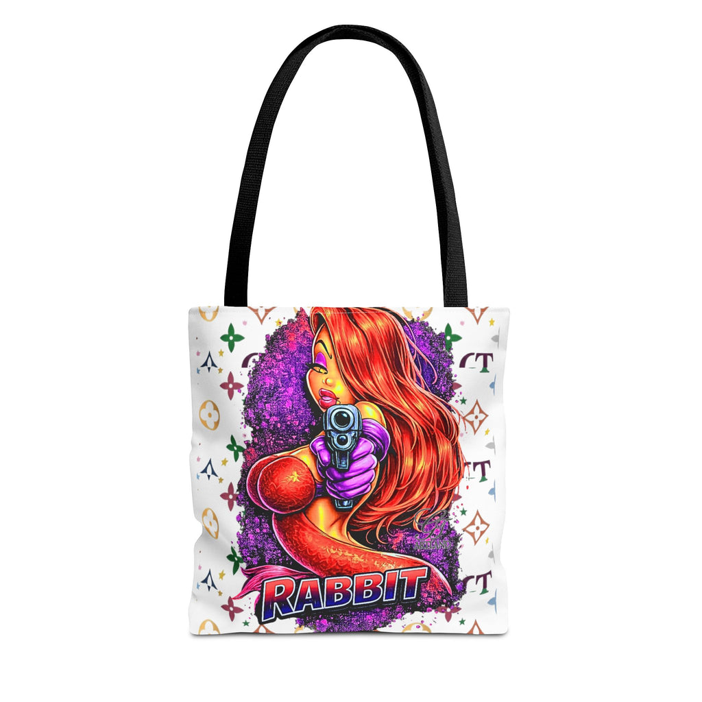 Rabbit Pin-Up Tote Bag – Retro Femme Fatale by GT Artland