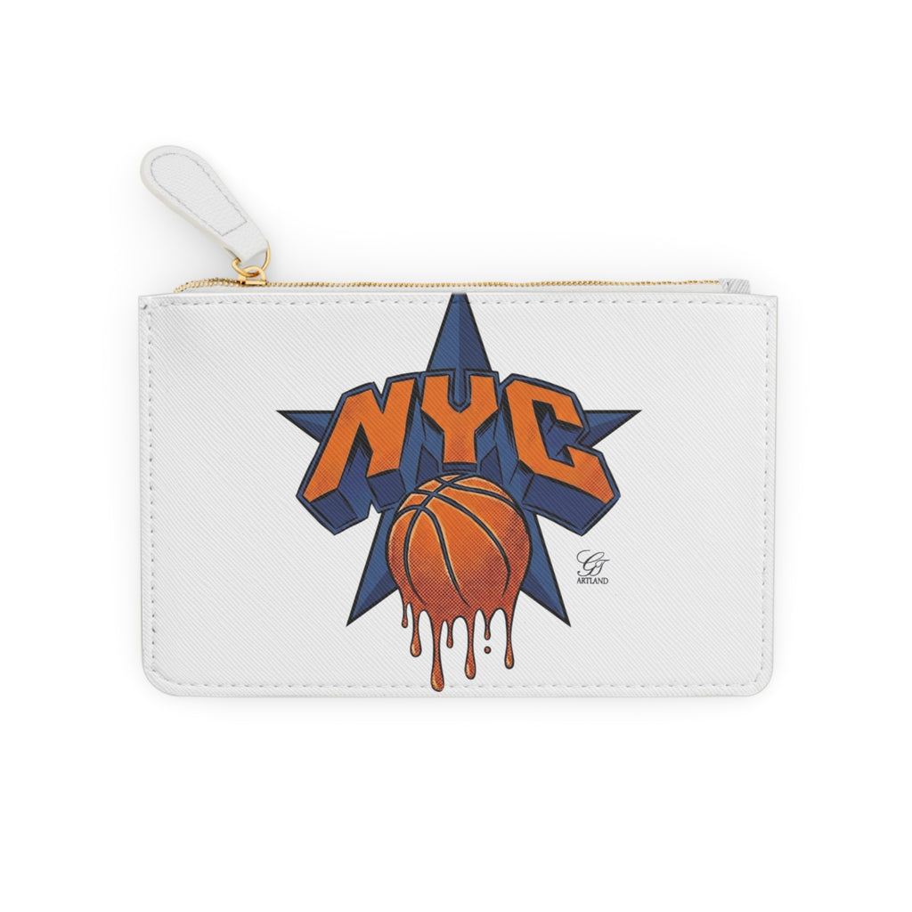 NYC Drip Basketball Mini Clutch Bag | Urban Sports Logo, Star Graphic by GT Artland