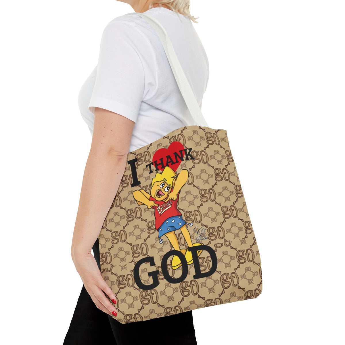I  Thank God Tote Bag | URBAN CARTOON BY GT ARTLAND