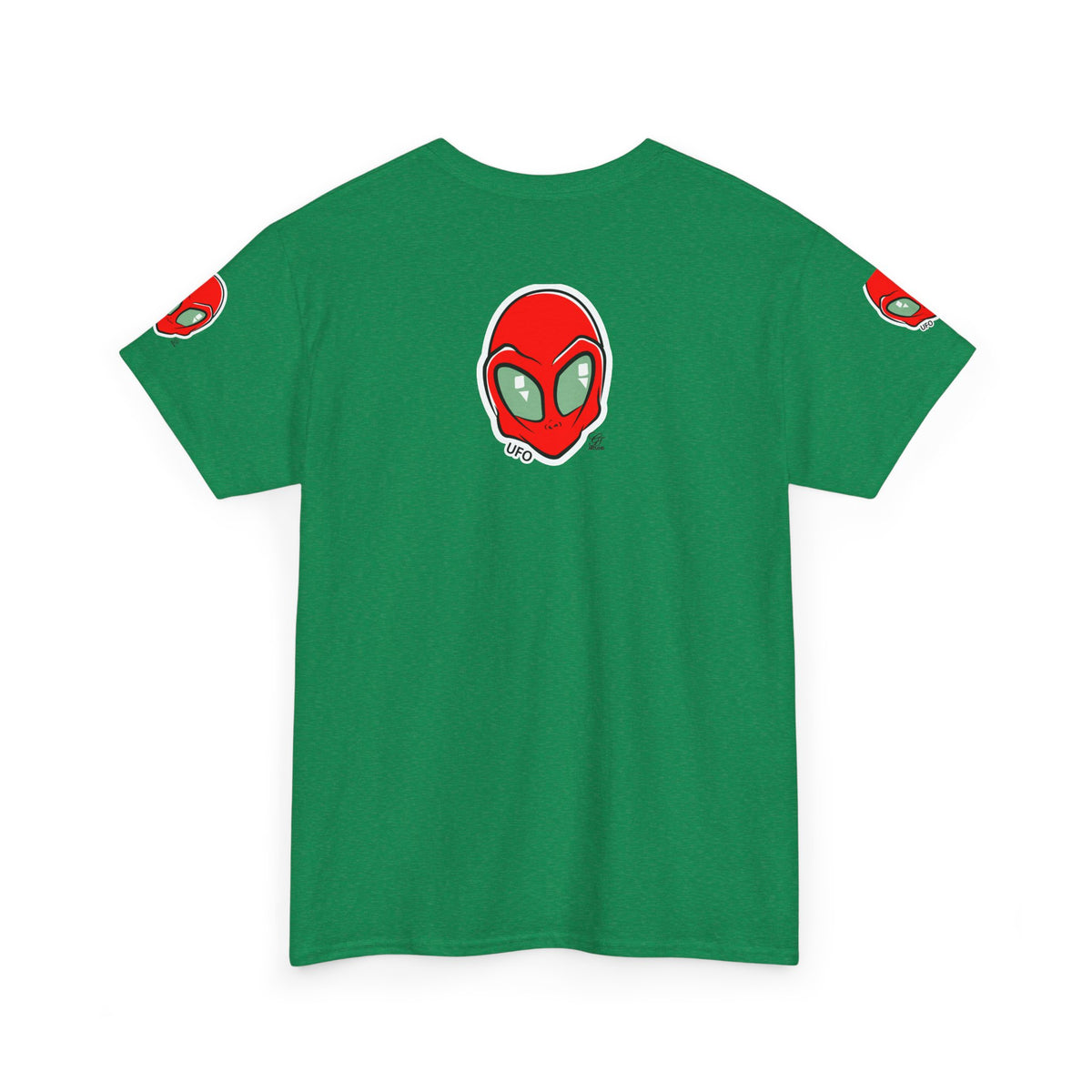 Red Alien Head UFO Tee | Retro Space Graphic T-Shirt