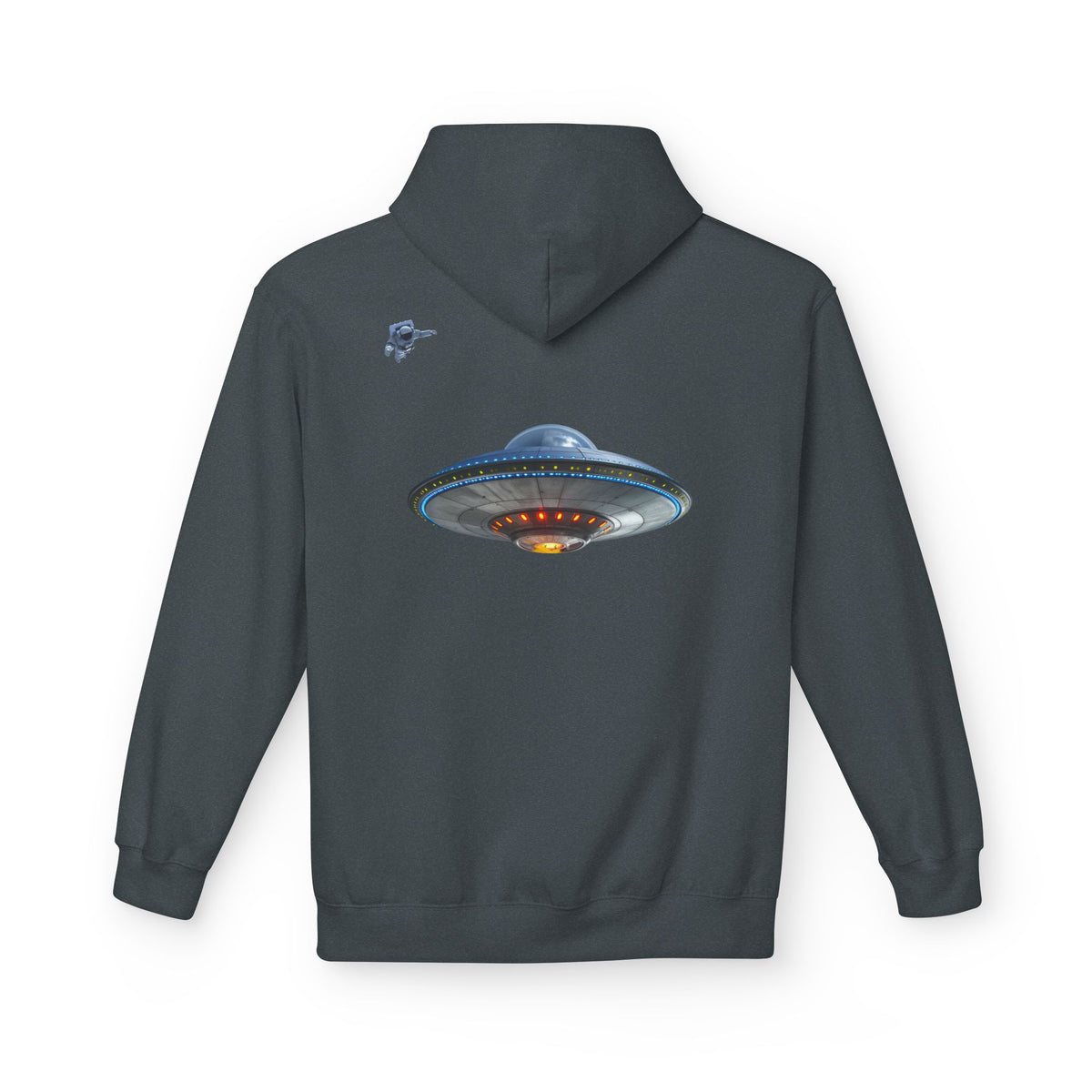 Retro UFO Spaceship Hoodie | Paranormal Alien Abduction Design