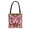 Pink Crowned Designer Elite Tiger Tote Bag — Bold Feminine Statement Shopper by GT Artland