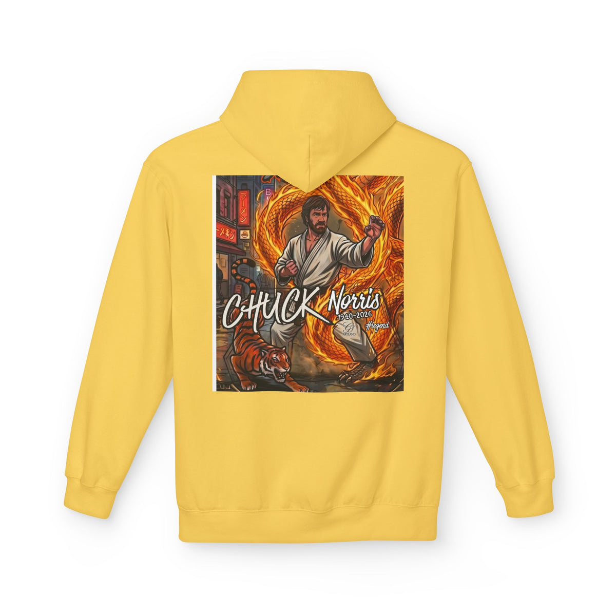 Chuck Norris Martial Arts Hoodie | Action Illustration, Retro Fight Scene by GT Artland