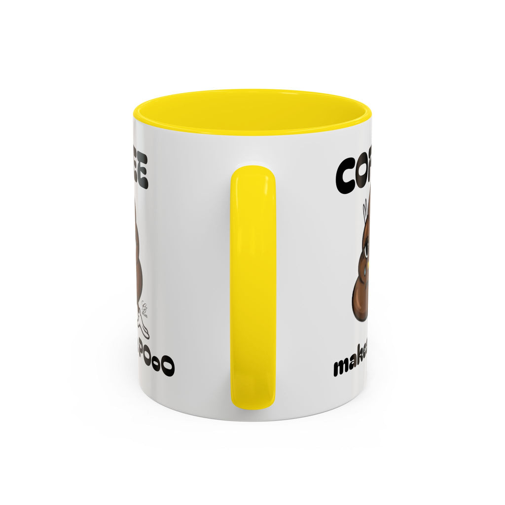 Coffee Mug — "Coffee Makes Me Pooo" Funny Novelty Accent Mug by GT Artland