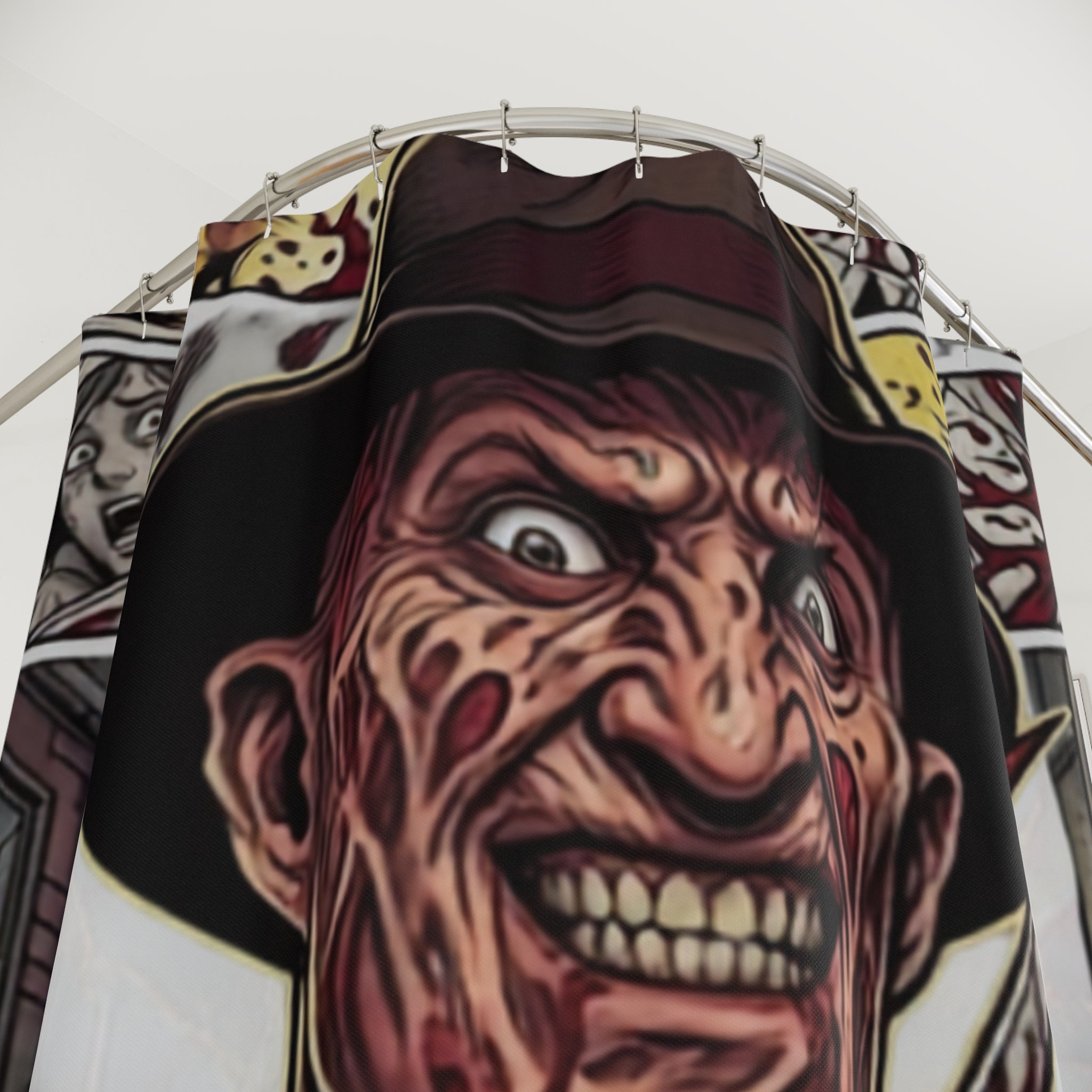 Martin Lucifer King from Elm Street Gangsta Designer Horror Art Shower Curtain by GT Artland