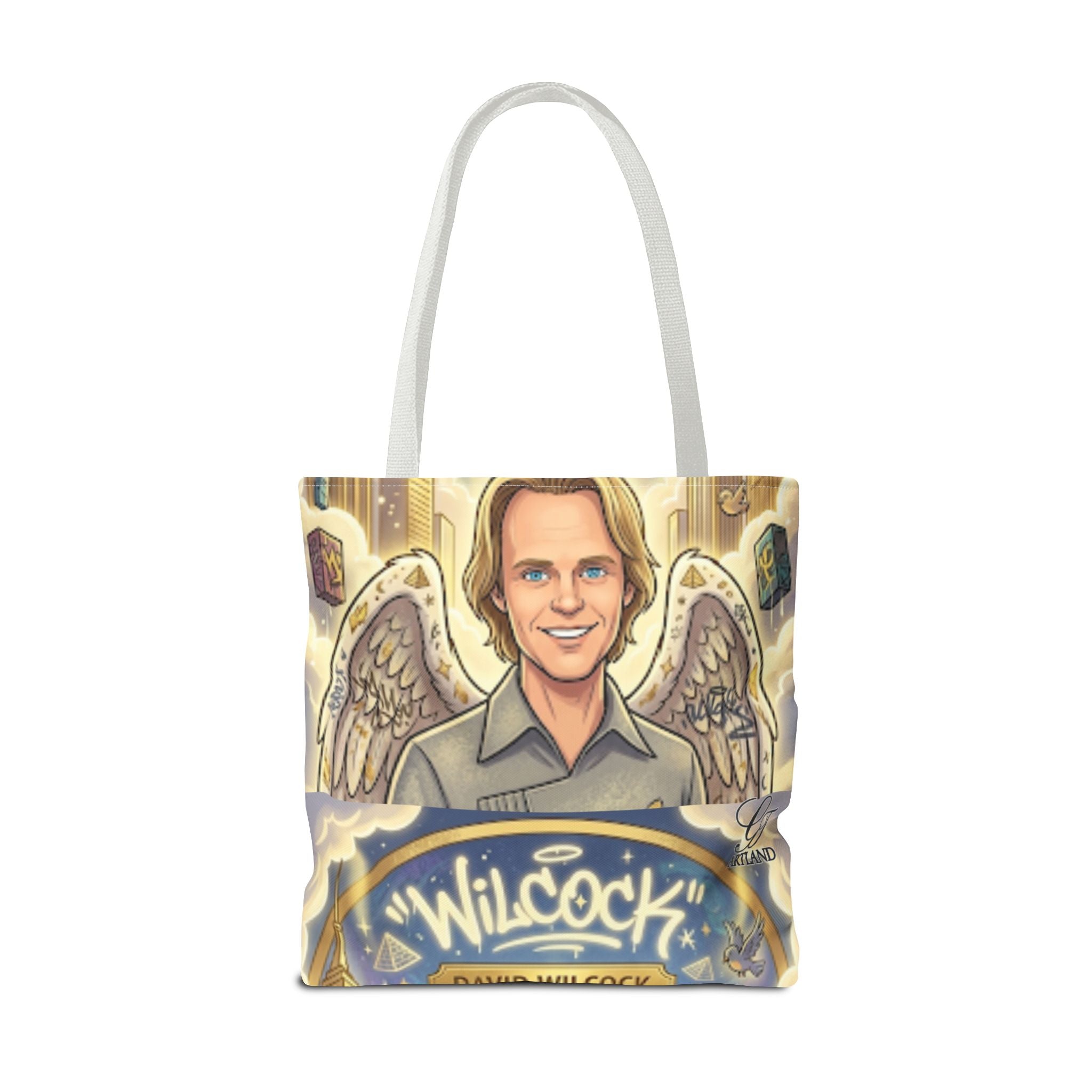 Wilcock Angel Wings Portrait Tote Bag – Illustrated Memorial/Tribute Carryall by GT Artland