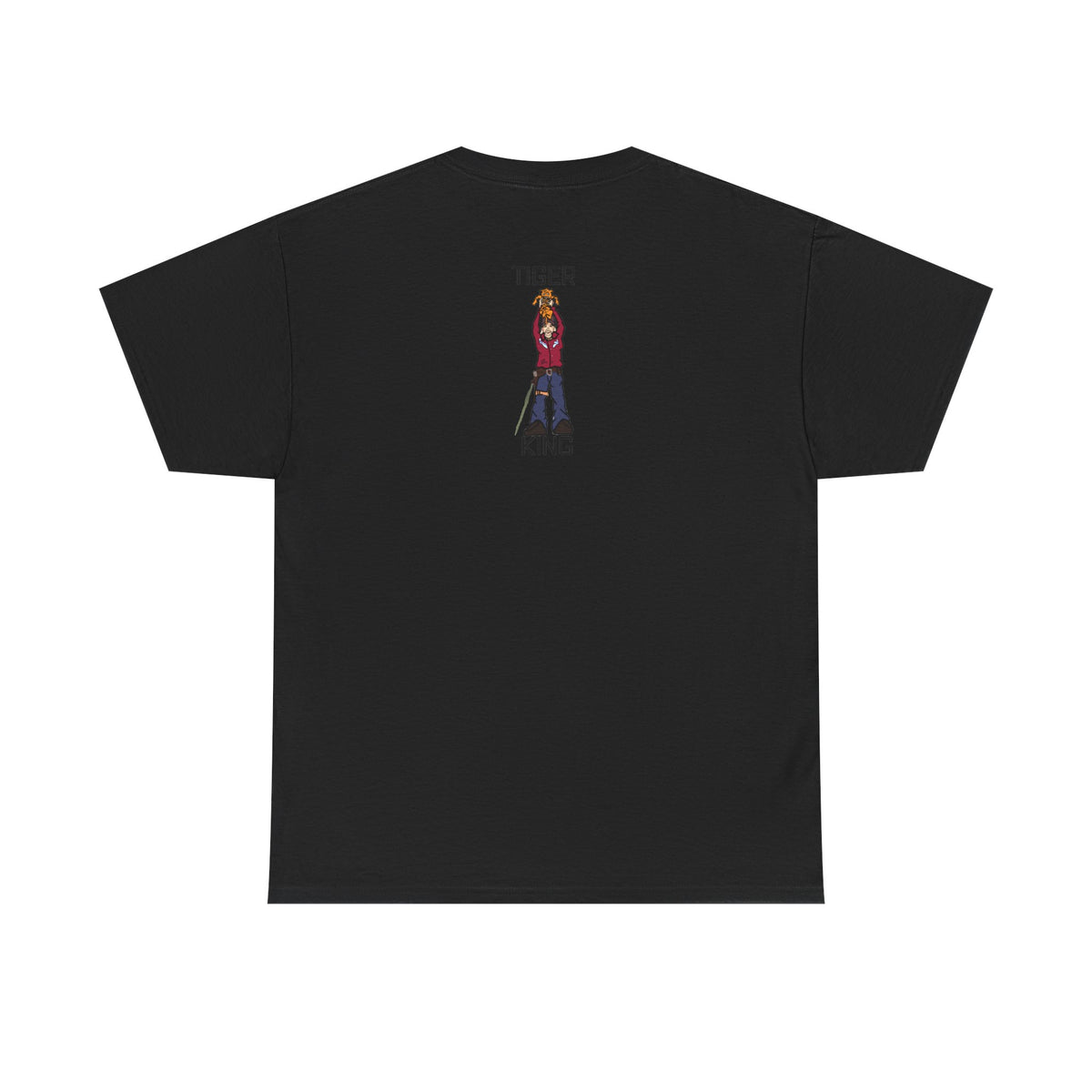 Tiger King T-Shirt | Character Holding Tiger Illustration by GT Artland