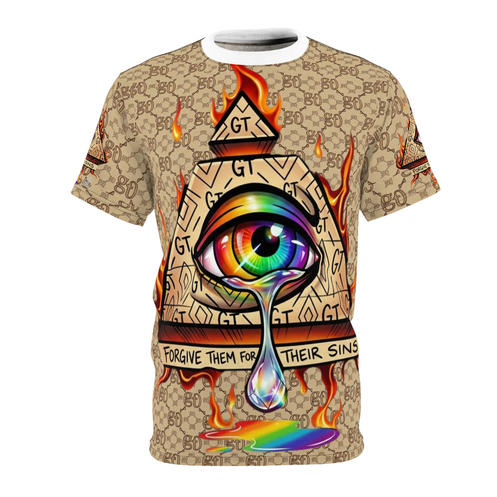 Rainbow All-Seeing Eye tee | Cut & Sew T-Shirt by GT Artland