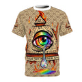 Rainbow All-Seeing Eye tee | Cut & Sew T-Shirt by GT Artland
