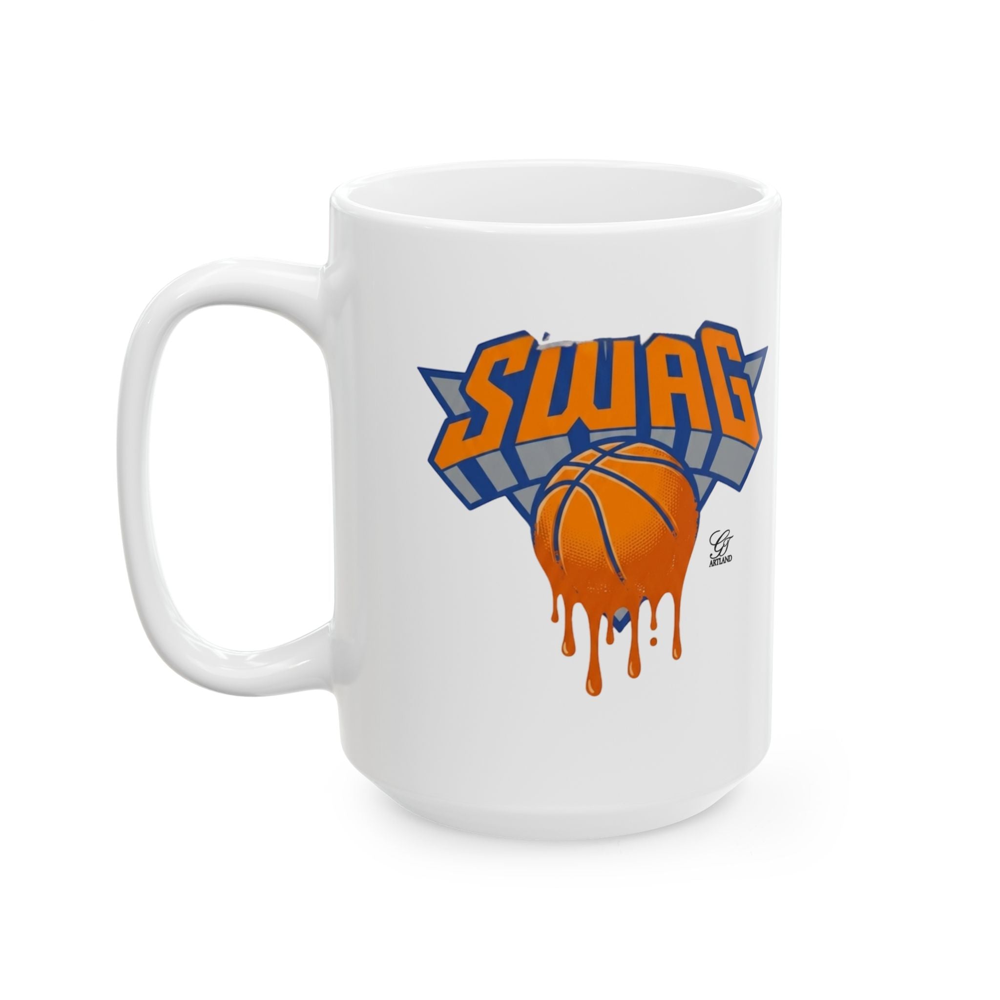 swag Dunk Basketball Logo Mug | Ceramic Coffee Cup by GT Artland
