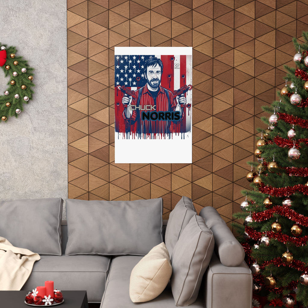Patriotic Action Hero Poster Matte Vertical Poster by GT Artland