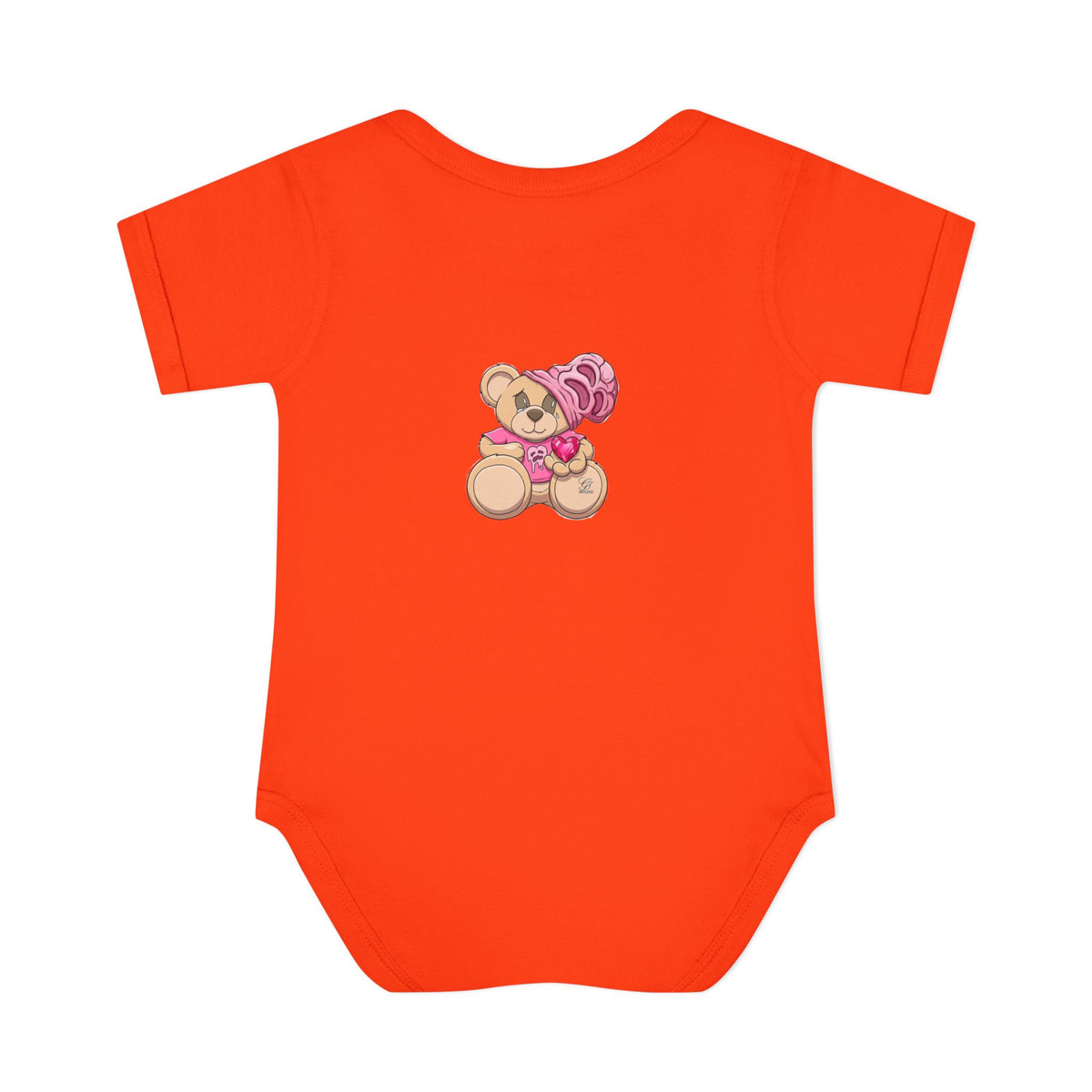 Pink Heart Teddy Bear Infant Bodysuit by GT Artland