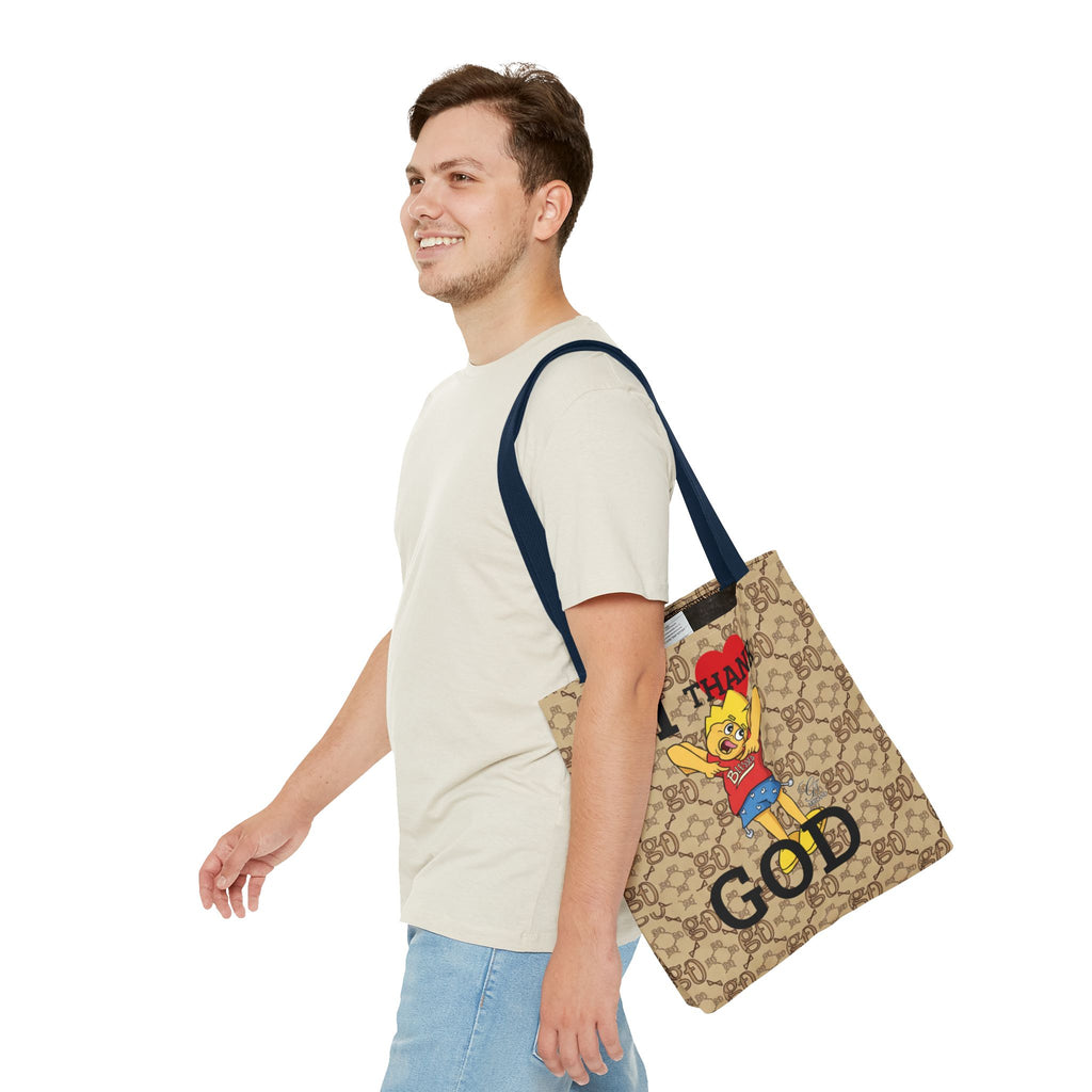 I  Thank God Tote Bag | URBAN CARTOON BY GT ARTLAND
