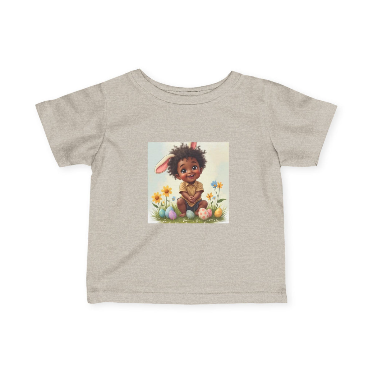 African American Baby Bunny Easter Eggs Infant Shirt