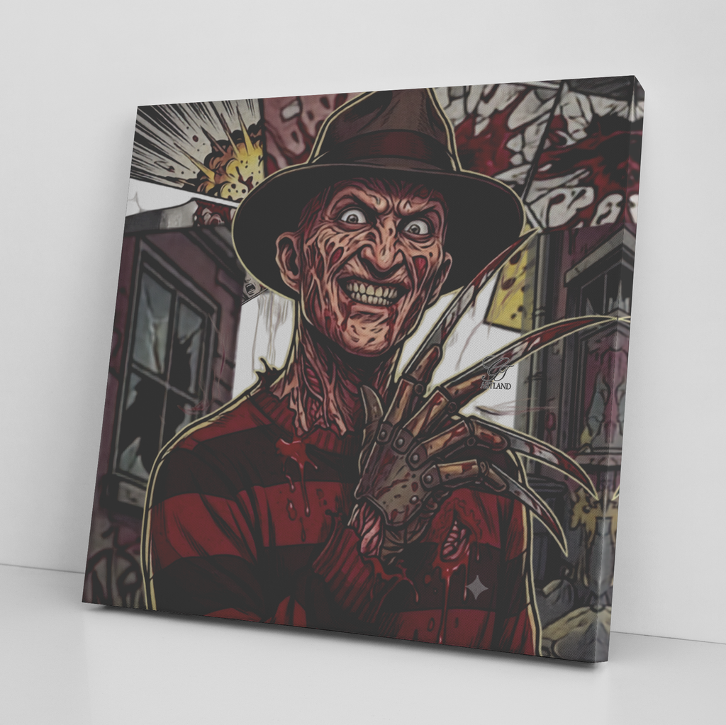 Nightmare Freddy Horror Airbrush Designer Canvas Wrap by GT Artland