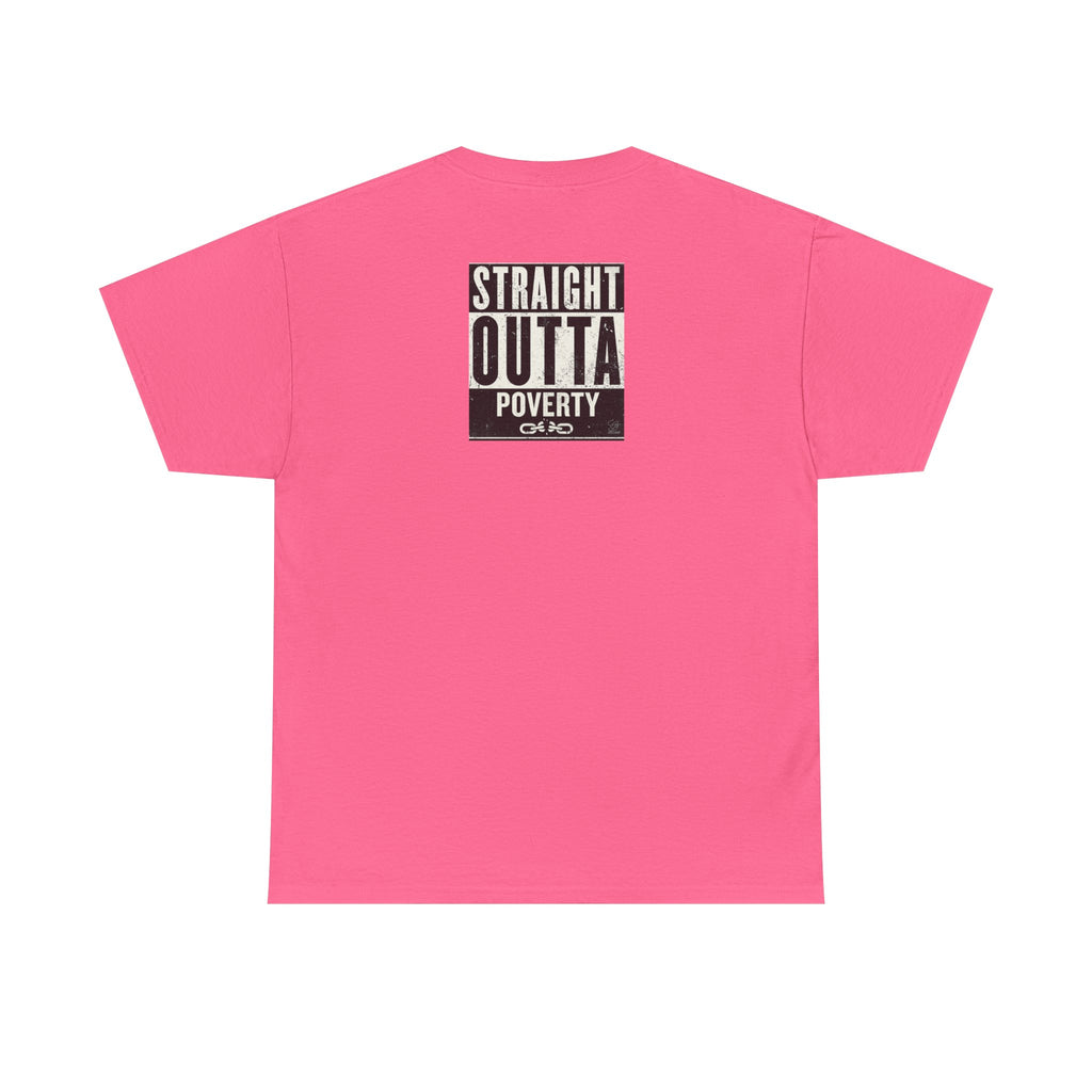 Straight Outta Poverty T-Shirt | Typographic Statement Tee by GT Artland