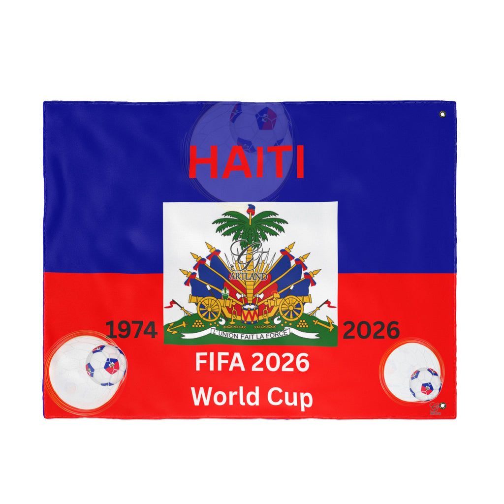 Copy of Double Sided Haitian Soccer FLAG |Football  2026 World Cup
