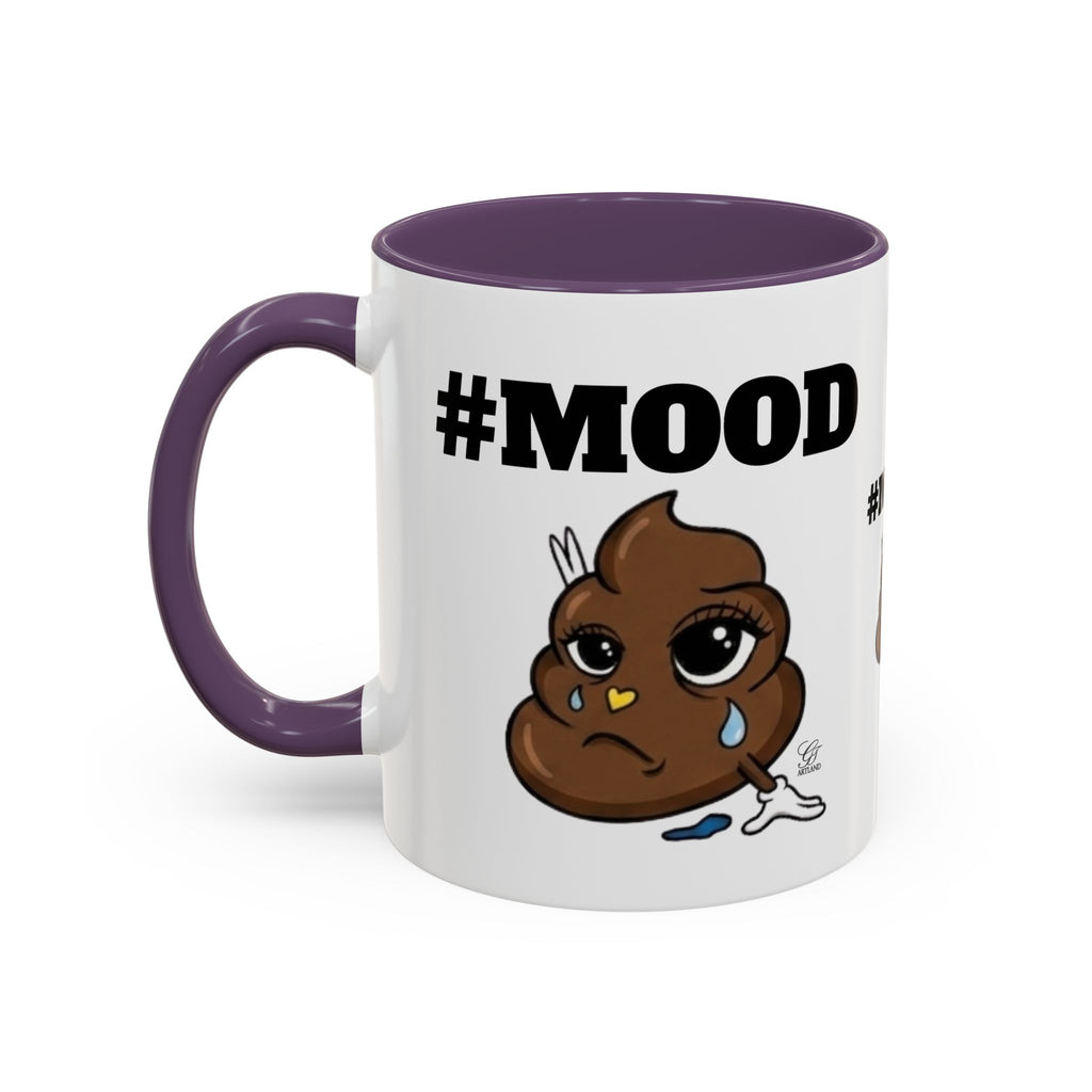 #MOOD Poop Emoji Accent Coffee Mug — Funny 11/15oz Novelty Mug by GT Artland