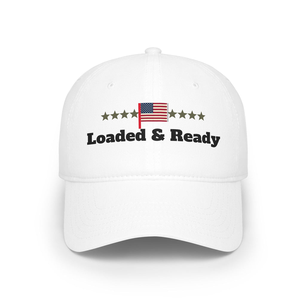 "Loaded & Ready" Flag Embroidery Cap | American Baseball Hat