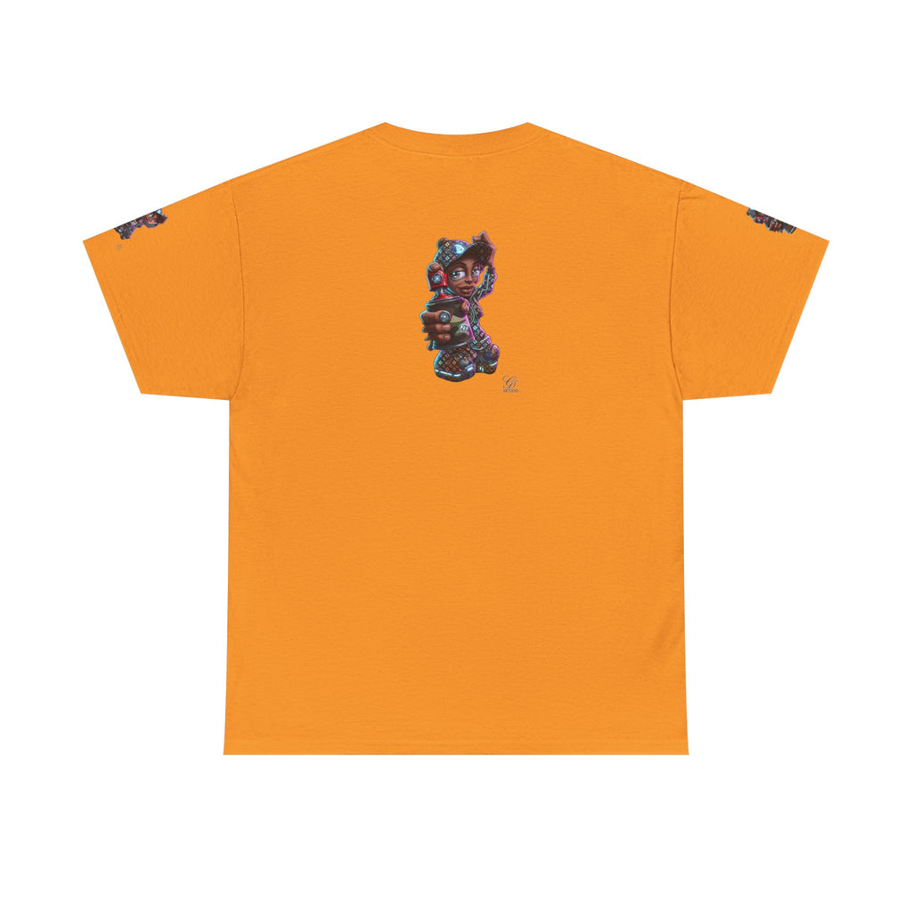 Ebony Futuristic Urban Spray Can Kid Gamer Tee - Cute Streetwear Graphic T-Shirt by GT Artland