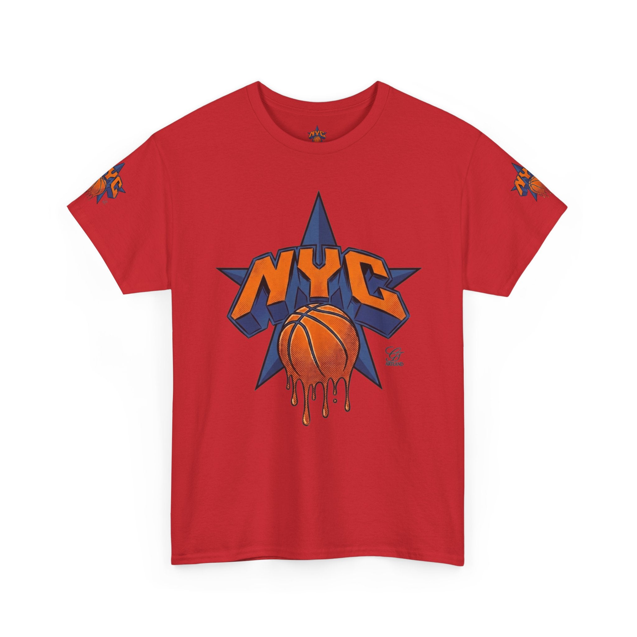 NYC Dripping Basketball Tee | New York City Hoops Shirt by GT Artland