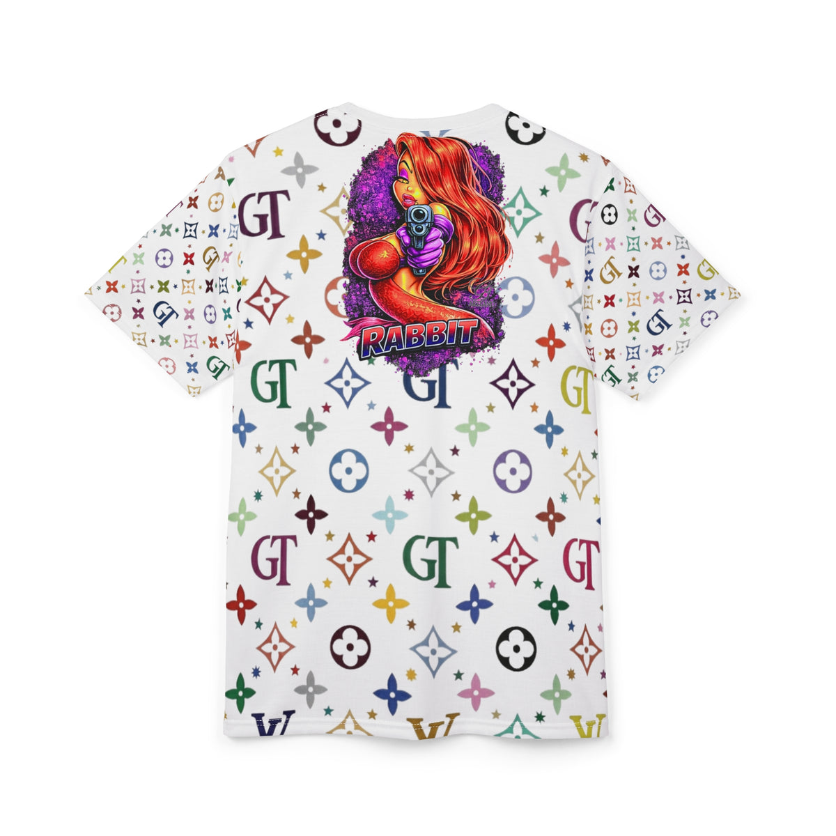 Pinup Airbrush Redhead With Heat Rabbit Airbrush T-Shirt by GT Artland