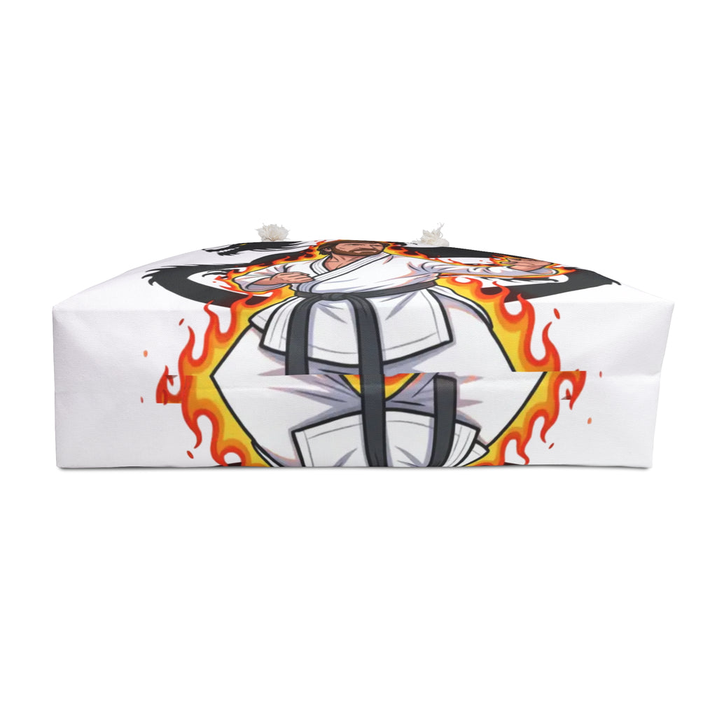 Karate Chuck Norris Master with Dragon Flames Weekender Bag | Martial Arts Tote by GT Artland