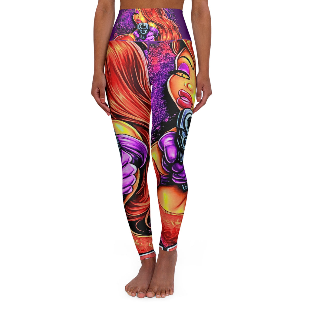Pin-Up Vixen Rabbit Girl Leggings | High Waisted Yoga Leggings by GT Artland