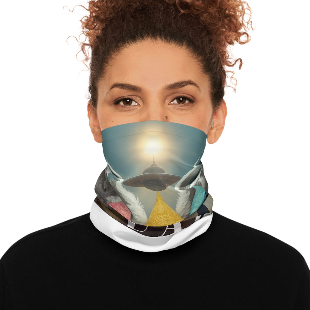 UFO Aliens with Wings Neck Gaiter | Lightweight Neck Mask