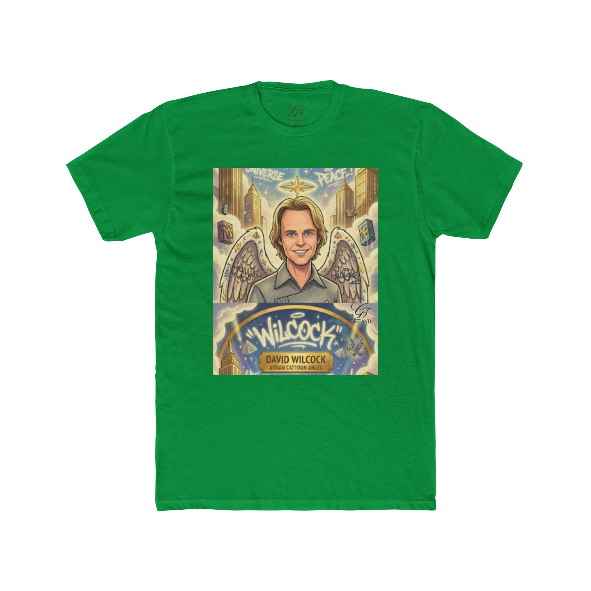 David Wilcock Angel Portrait Tee — Spiritual Memoir Graphic T-Shirt by GT Artland