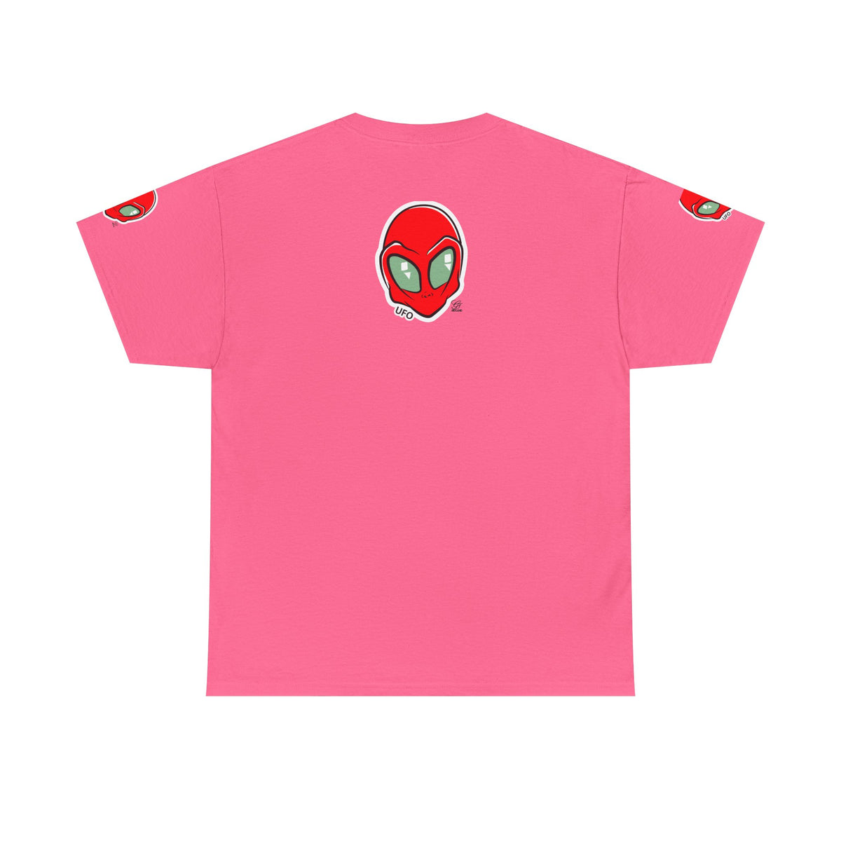 Red Alien Head UFO Tee | Retro Space Graphic T-Shirt