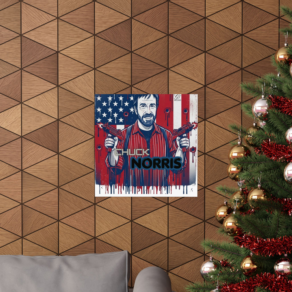 Patriotic Action Hero Poster Matte Vertical Poster by GT Artland