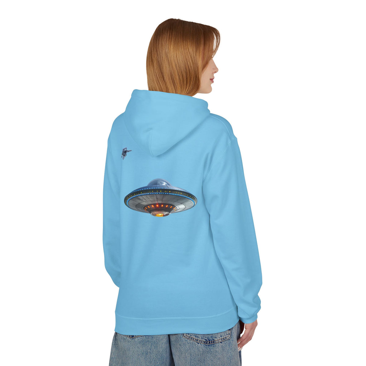 Retro UFO Spaceship Hoodie | Paranormal Alien Abduction Design