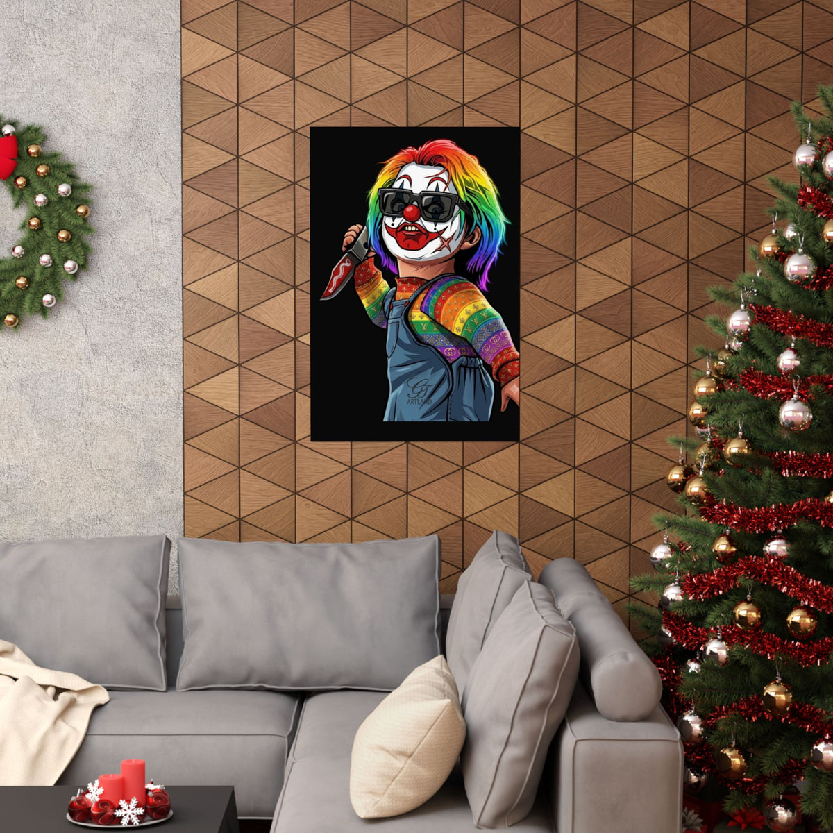 Rainbow Slasher Urban Designer Horror Matte Vertical Posters by GT Artland