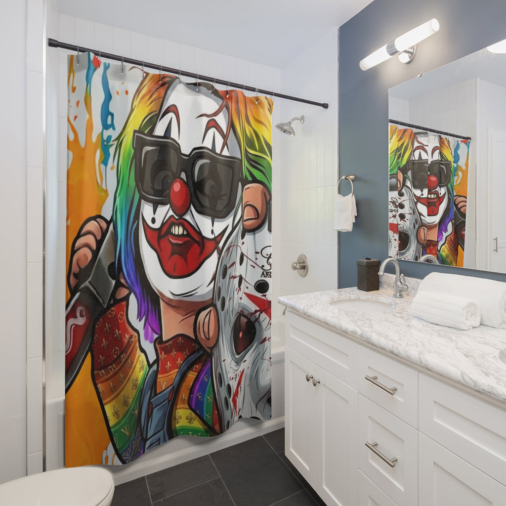 Rainbow Slasher Rainbow Drip Designer | Creepy Horror Bathroom Decor by GT Artland