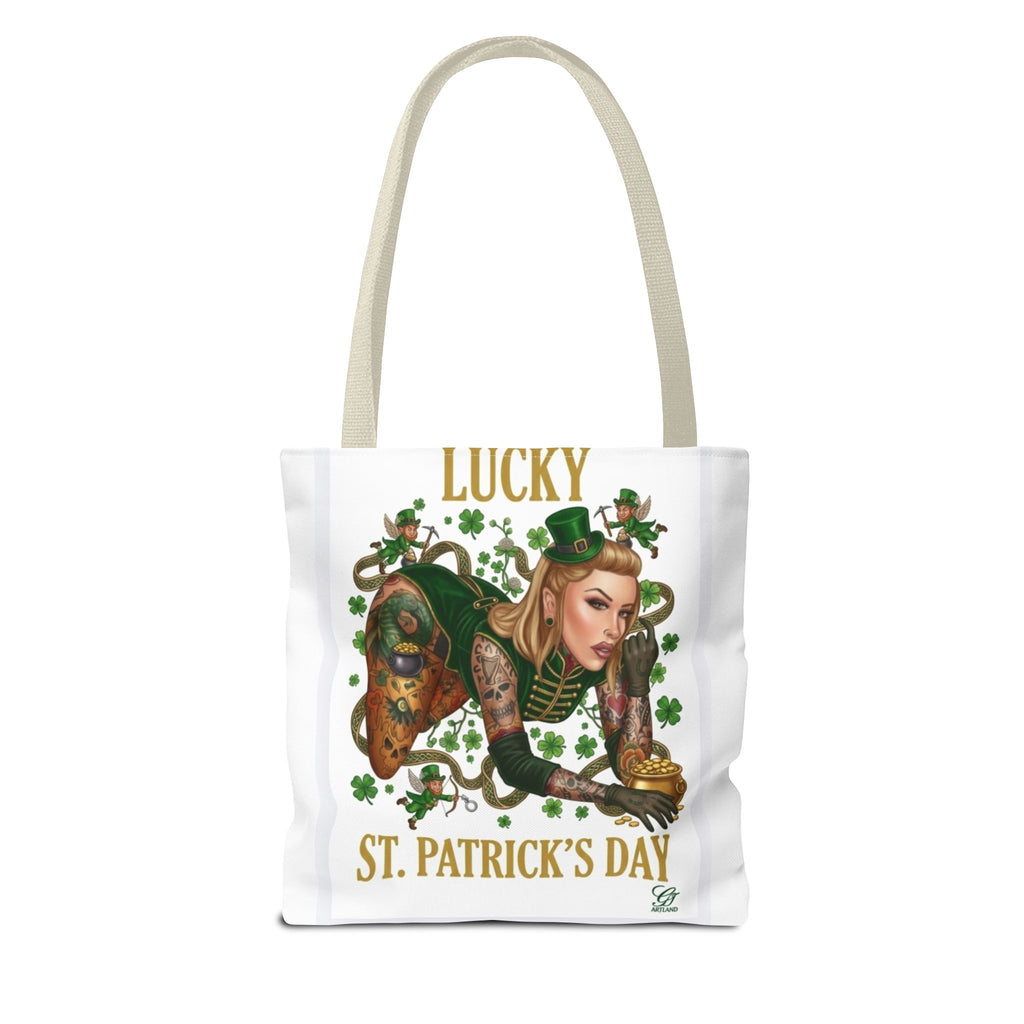 "Lucky" St Patrick's Day Tattoo Hot Sexy Vixen Designer Tote Bag by GT Artland
