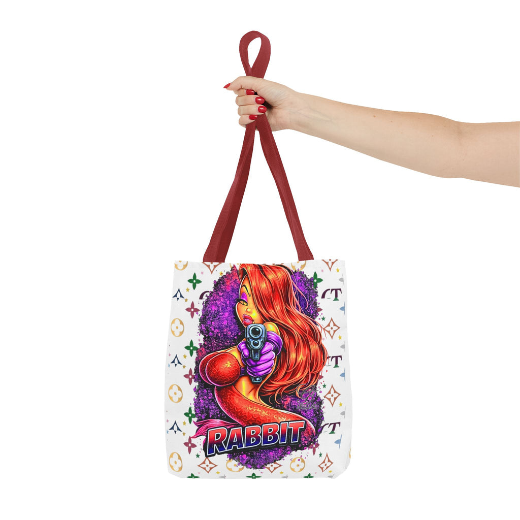 Rabbit Pin-Up Tote Bag – Retro Femme Fatale by GT Artland