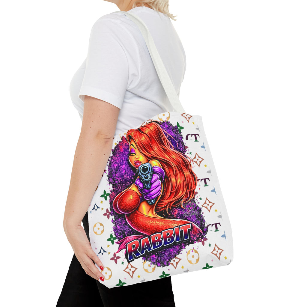 Rabbit Pin-Up Tote Bag – Retro Femme Fatale by GT Artland
