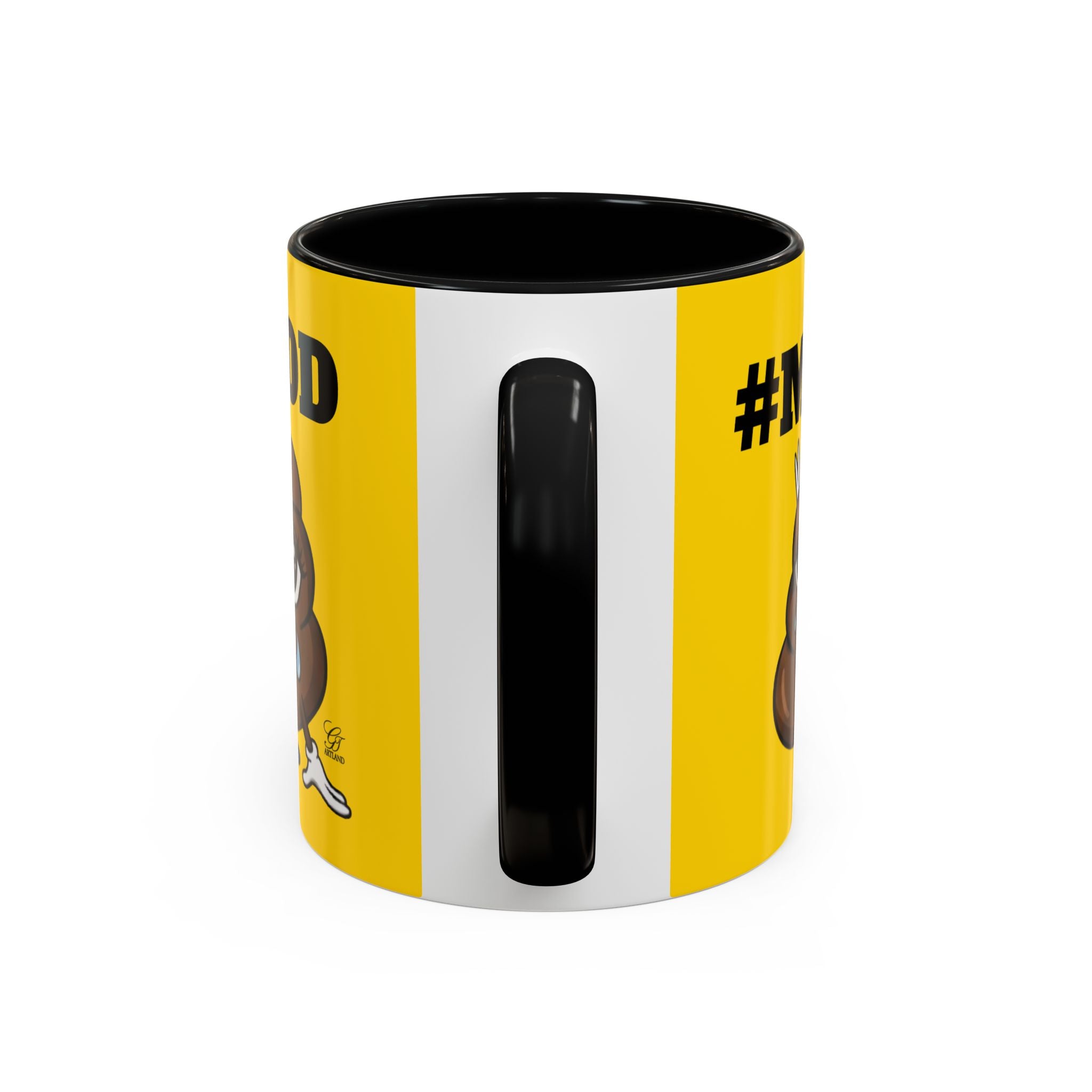 #MOOD Poop Emoji Accent Coffee Mug Yellow Edition — Funny 11/15oz Novelty Mug by GT Artland